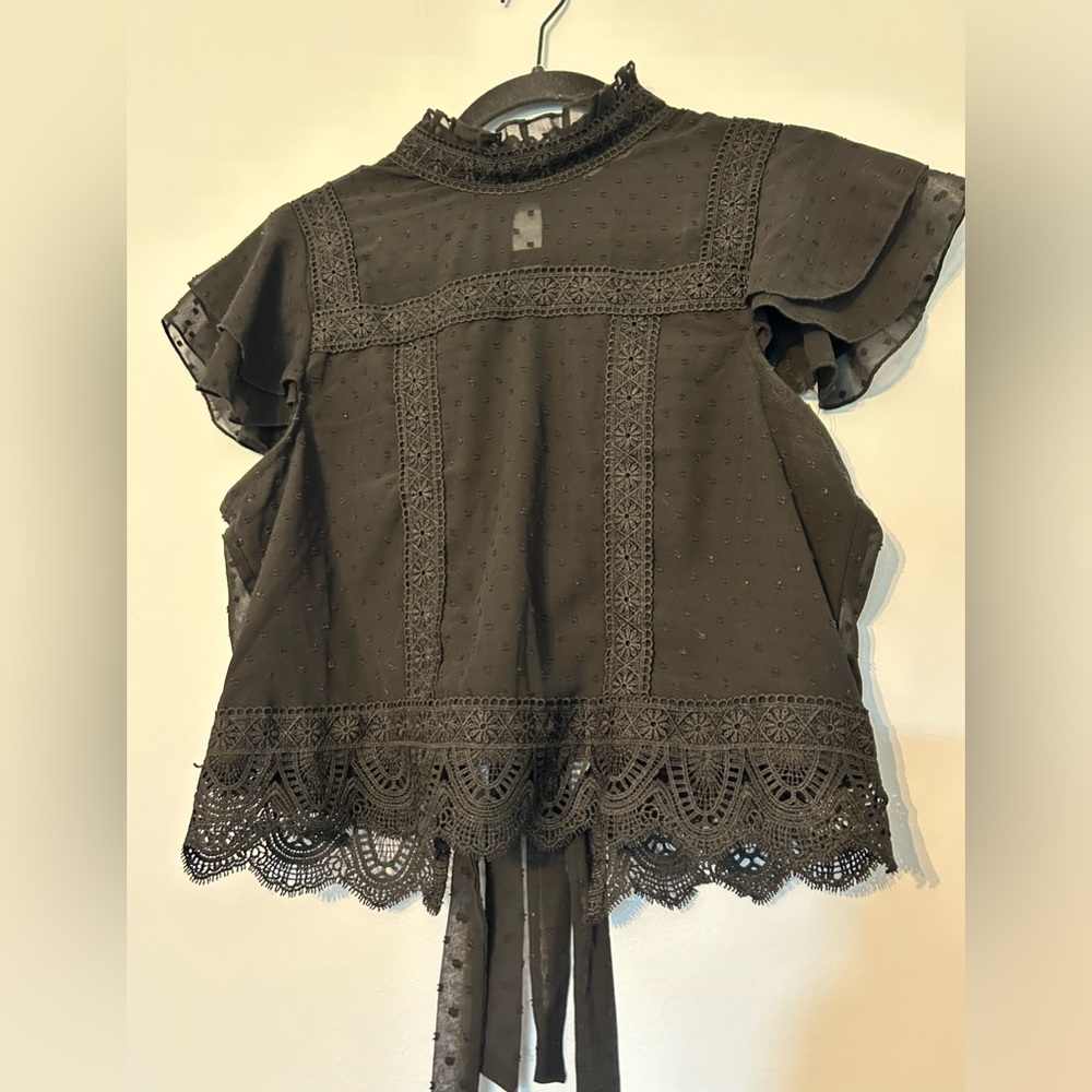 Black Lace Blouse